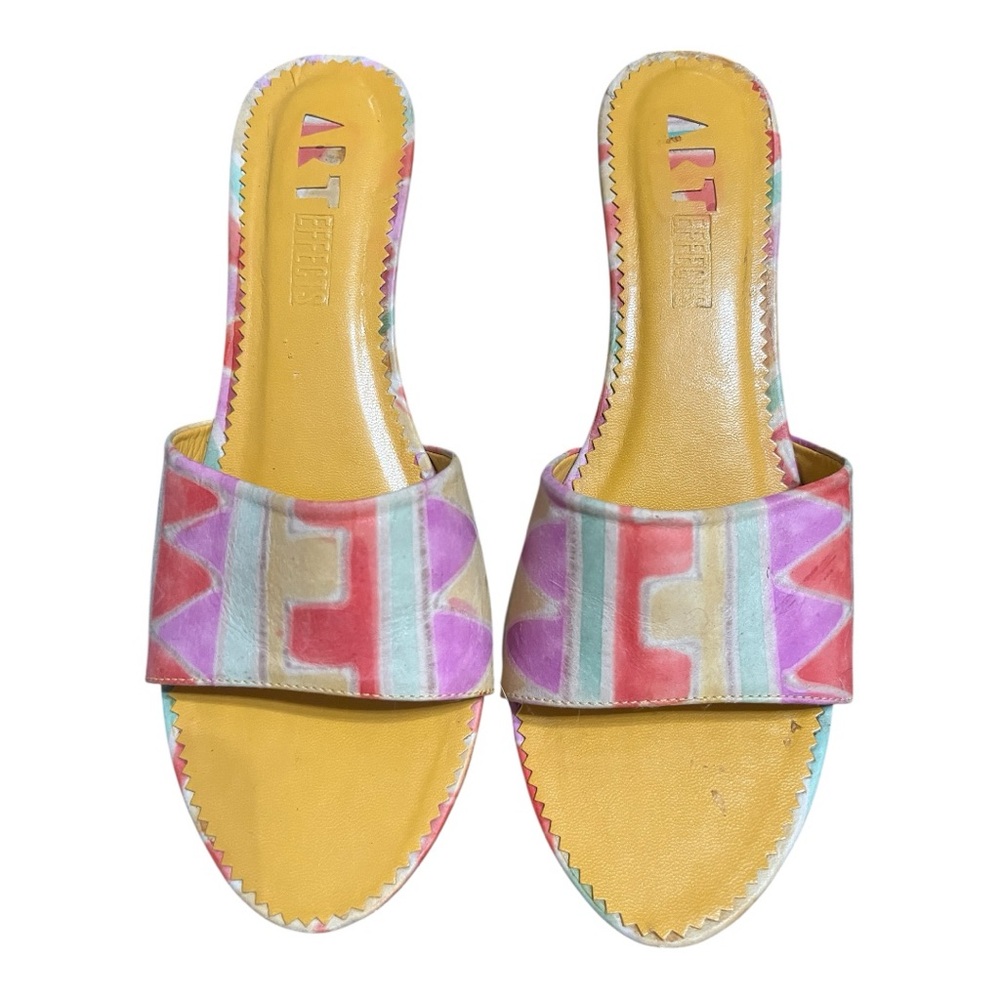 Art Effects Multicolor Slide Sandals 10 1/2